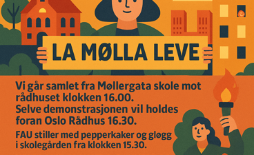 En plakat med en gruppe mennesker